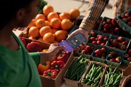 Tap to Pay at farmers' market.