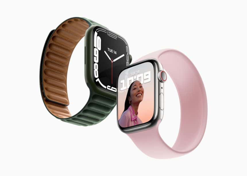 Two Apple Watches with different band styles.