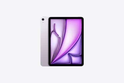 Purple iPad with a sleek display.