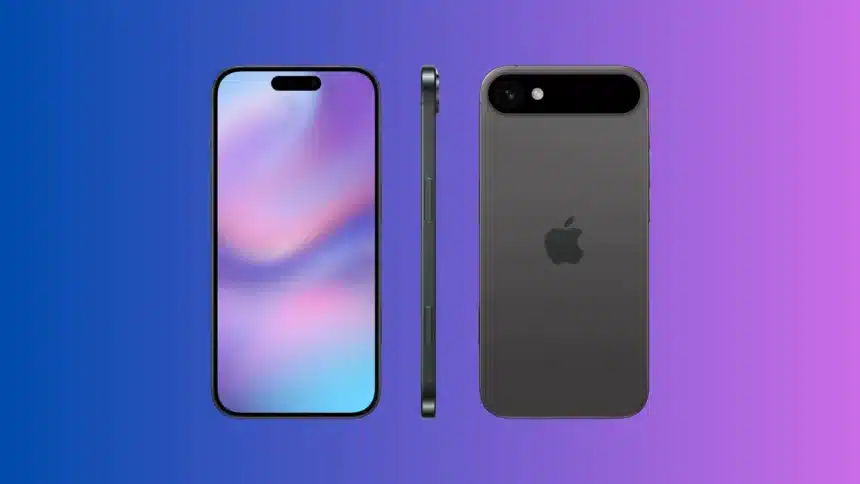 Concept design of the iPhone 17 front and back.