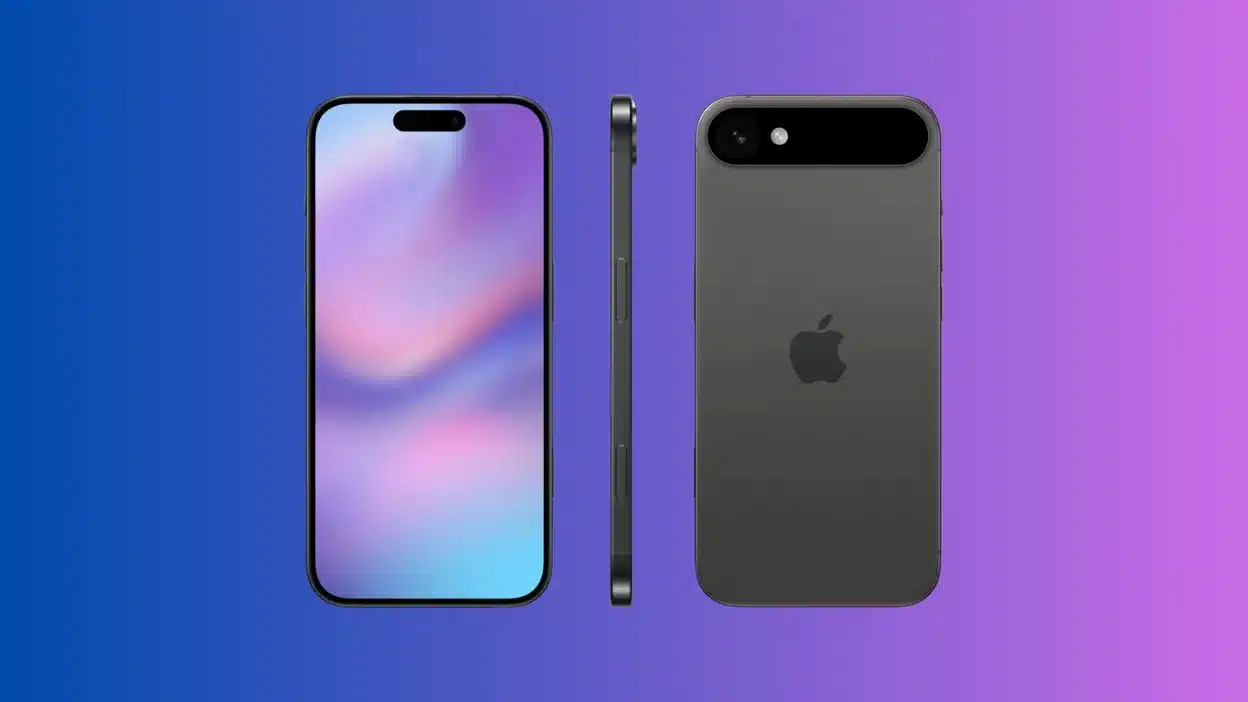 Concept design of the iPhone 17 front and back.