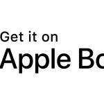 Apple Books logo with text.