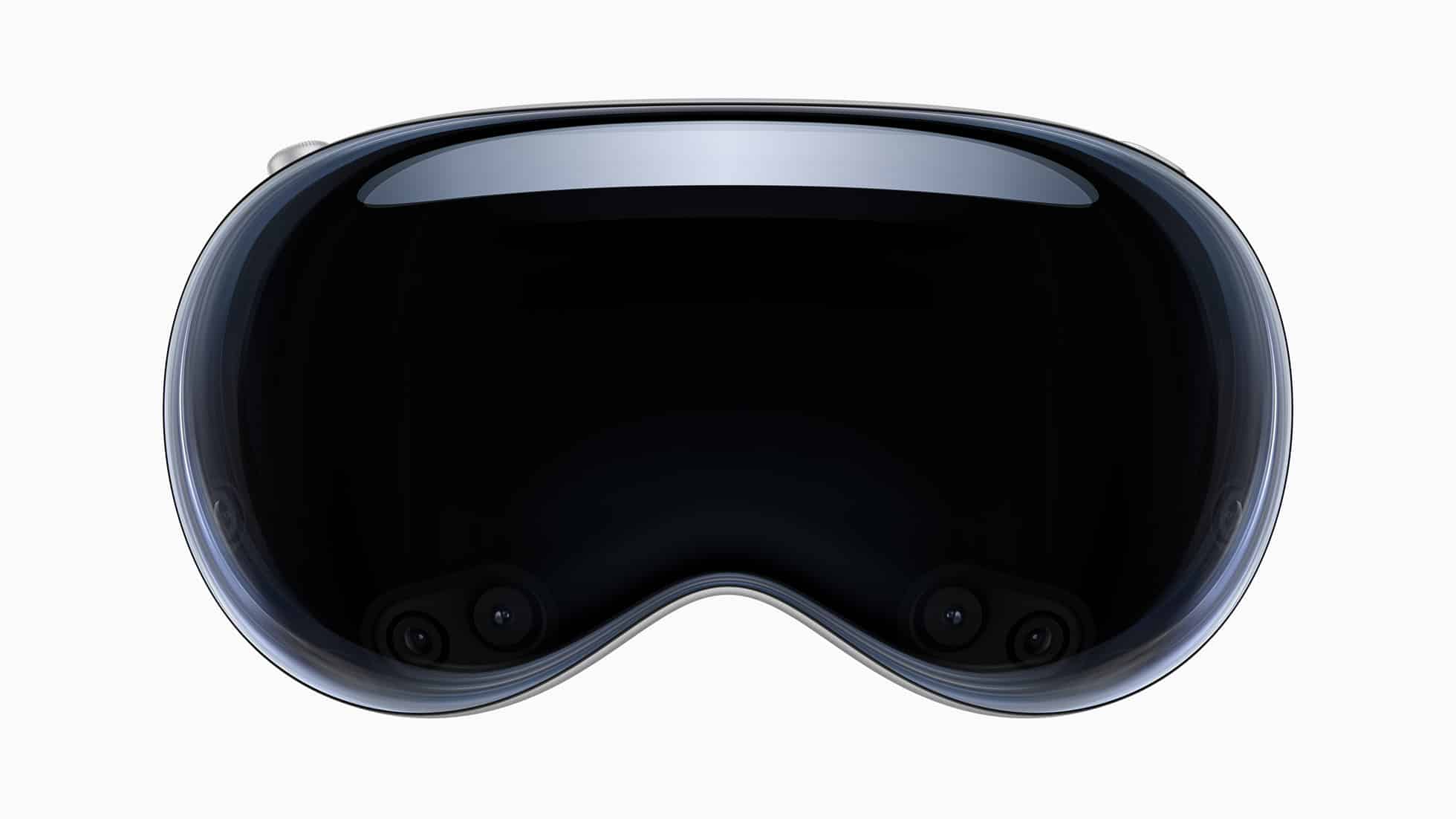 Front view of the Apple Vision Pro headset.