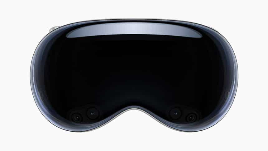 Apple Vision Pro headset front view.