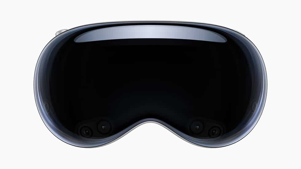 Apple Vision Pro headset front view.