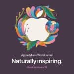 Apple Miami Worldcenter logo with nature-inspired design.