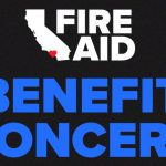 FireAid Benefit Concert logo promoting wildfire relief efforts in California.