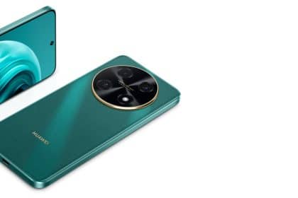 Huawei smartphone in green colour.