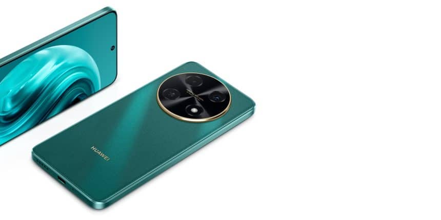 Huawei smartphone in green colour.