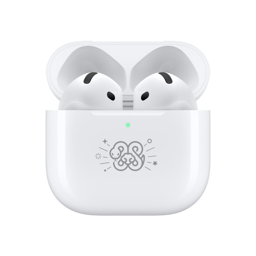 Special edition Year of the Snake AirPods 4 with engraved charging case.