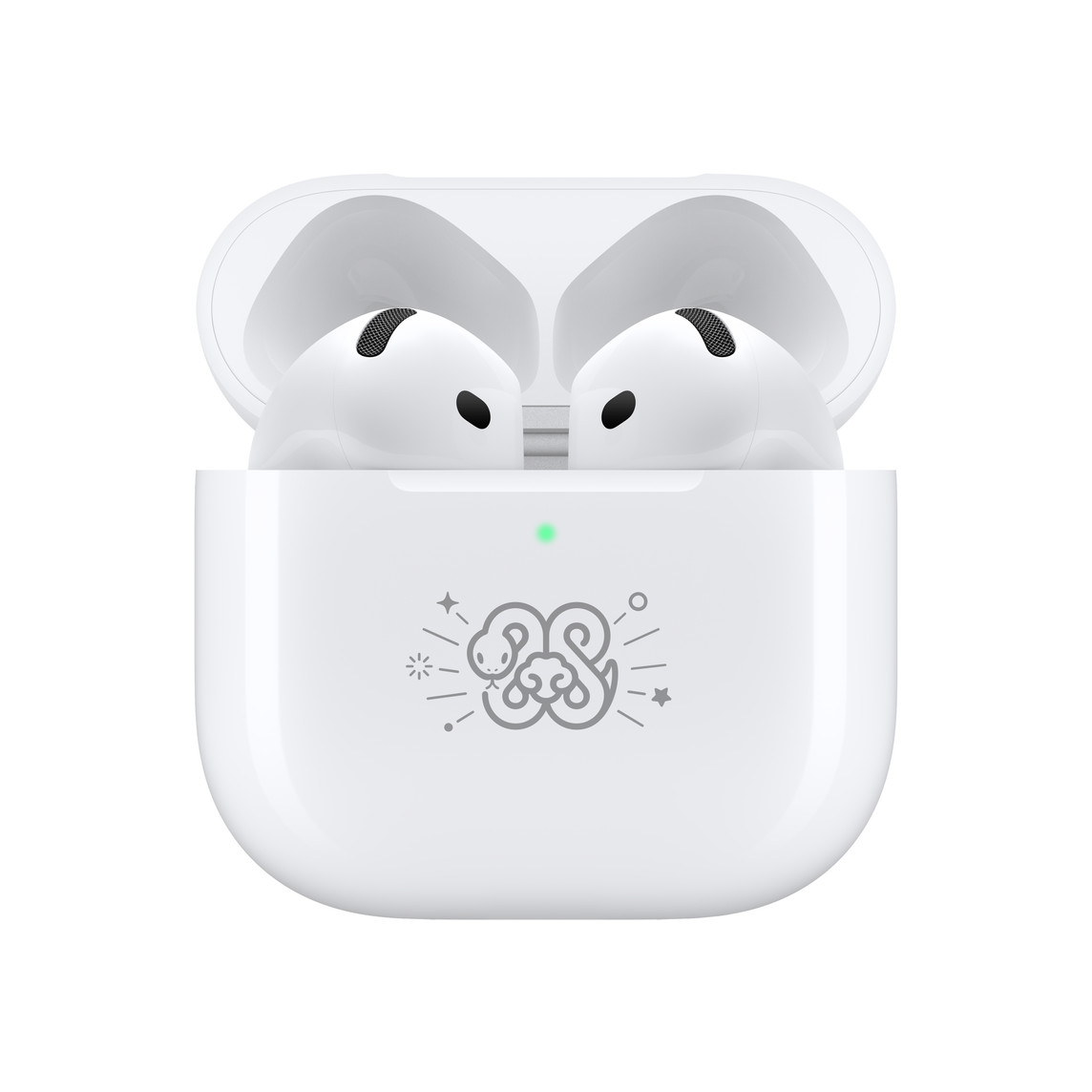 Special edition Year of the Snake AirPods 4 with engraved charging case.