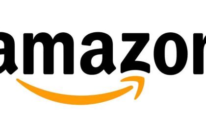 Amazon logo with a yellow arrow.