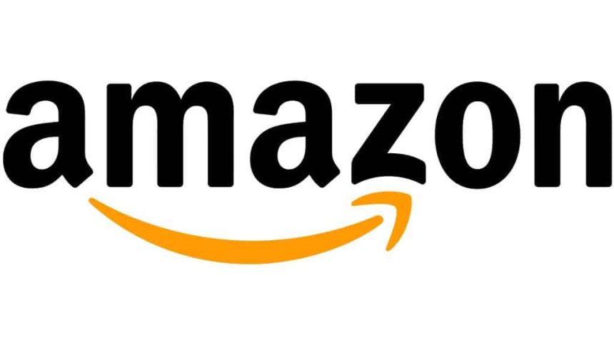 Amazon logo with a yellow arrow.