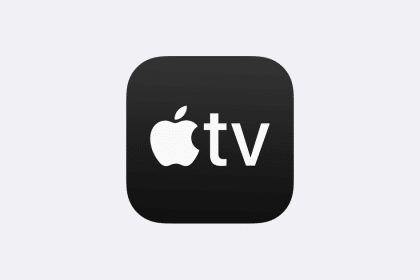 Apple TV+ logo on a white background.