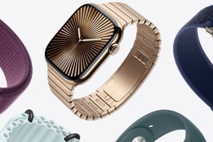 Various Apple Watch models with different bands