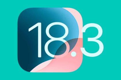 iOS 18.3 logo on a teal background.