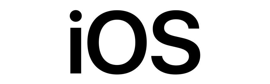 iOS logo in black.