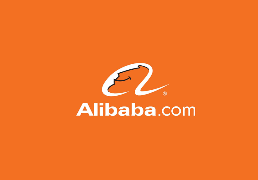 Alibaba.com logo on an orange background.