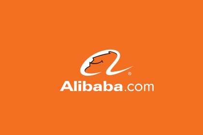 Alibaba.com logo on an orange background.