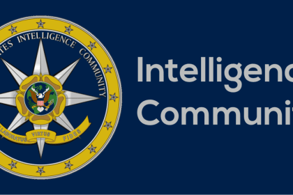 Seal of the United States Intelligence Community with the words 'Intelligence Community' beside it.