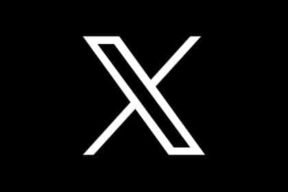 White 'X' logo on a black background, representing the X social media platform.