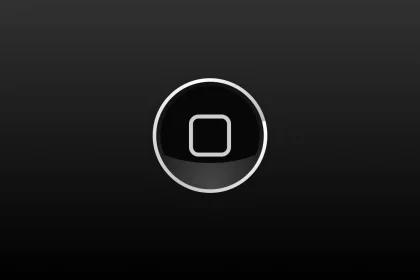 iPhone Home Button on a black background.