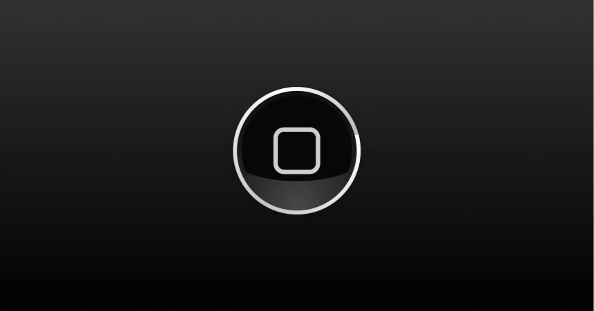 iPhone Home Button on a black background.