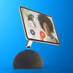 Concept image of a smart home device with a touchscreen for video calls.