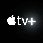 Apple TV+ logo on a black background.