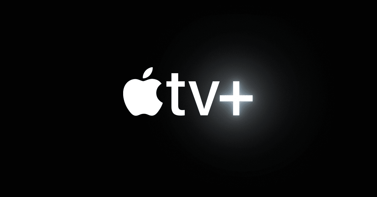 Apple TV+ logo on a black background.