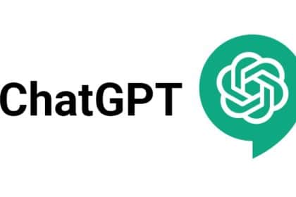 ChatGPT logo with text and a green speech bubble icon.