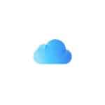 iCloud logo on a white background.