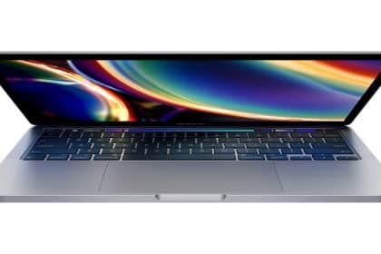 Apple MacBook Pro laptop with a sleek design and vibrant display.