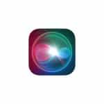 Siri app icon with a glowing, colourful design.