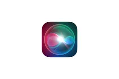 Siri app icon with a glowing, colourful design.